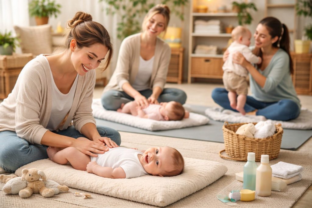 Colțul de respiro pentru mame tinere: Îngrijire și masaj pentru bebeluși